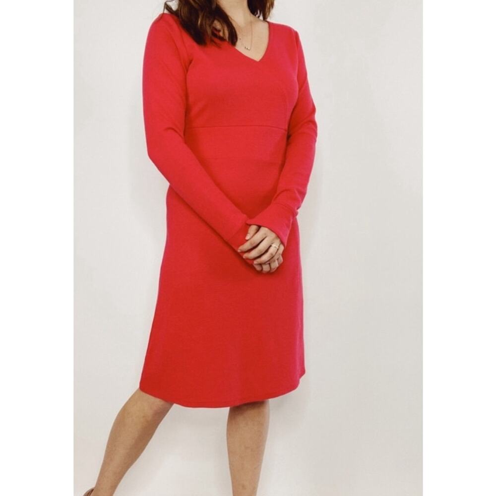 Toad & Co Horny Toad Pink Long Sleeve Finlay Dress‎ Small Performance Stretch